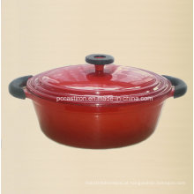 OEM Fábrica Oval Esmalte Cast Iron Caçarola na China 34X26cm